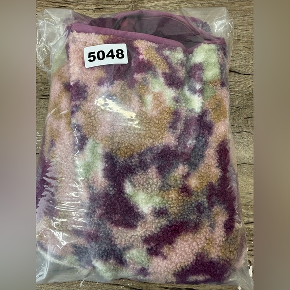 Calme by Johnny Was Purple Floral Printed Fleece Jacket size small - Picture 7 of 7